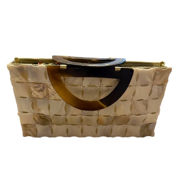 TICO Collection Vintage purse Handmag MOP Mother of Pearl Horn handles handmade - Picture 8 of 11